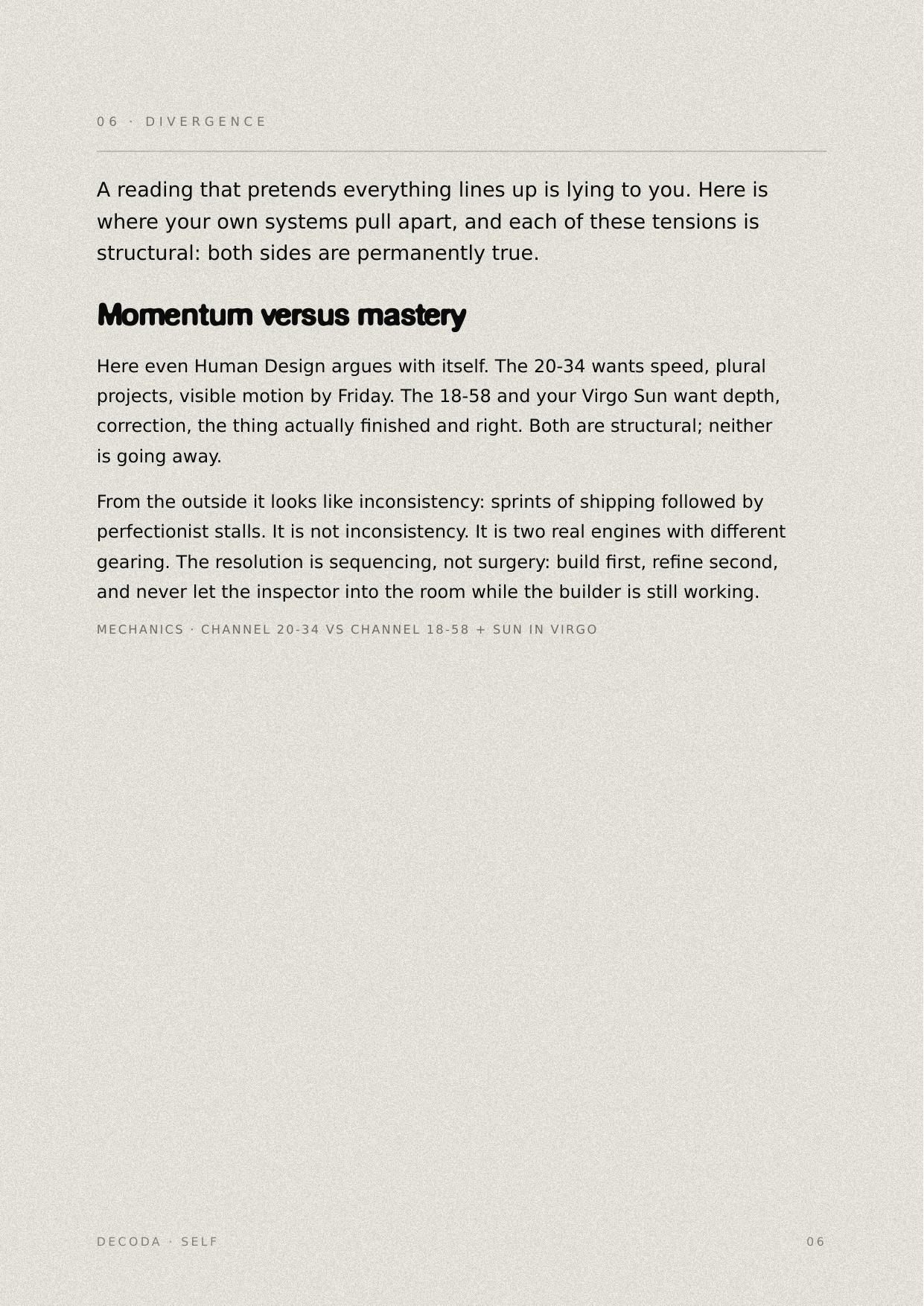 Sample page: where the systems disagree